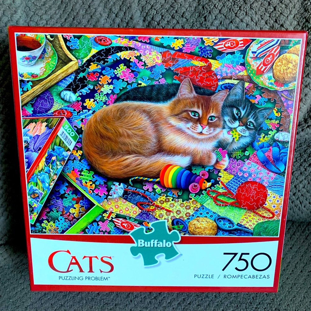 Adorable 750 Piece Buffalo Games Cats Puzzling Problem